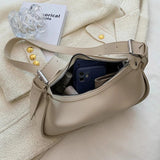 Solid Leather Female Shoulder Pack Crossbody Women Bag All-Match Handbag