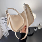 Solid Leather Female Shoulder Pack Crossbody Women Bag All-Match Handbag