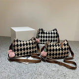 Linen Cloth Underarm Sac For Women Half-Moon Shoulder Bags