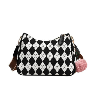Linen Cloth Underarm Sac For Women Half-Moon Shoulder Bags