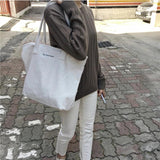 Canvas Shoulder Bag Large Capacity Student Handbag