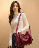 Women Shoulder Bags Lacquer PU Leather Handle Bags