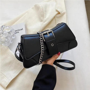 Half Moon Messenger Bag Shoulder Bags Chain Clutch Purse