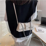 Half Moon Messenger Bag Shoulder Bags Chain Clutch Purse