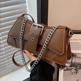Half Moon Messenger Bag Shoulder Bags Chain Clutch Purse