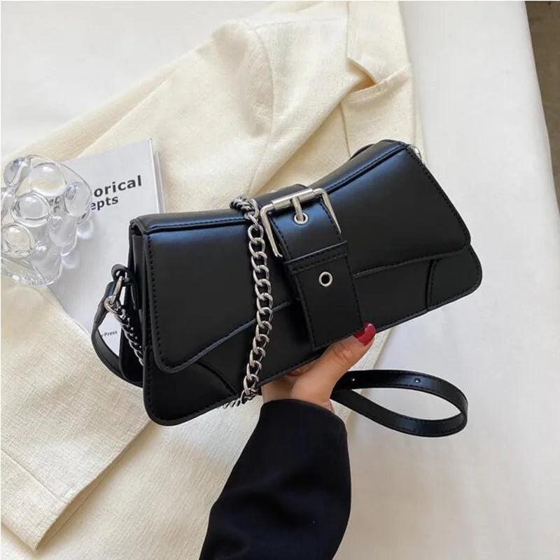 Half Moon Messenger Bag Shoulder Bags Chain Clutch Purse