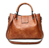 Large Capacity Leather Shoulder Bag for Woman