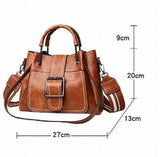 Large Capacity Leather Shoulder Bag for Woman