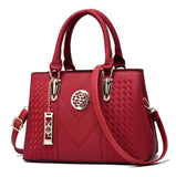 High Embroidery Women Leather Messenger Bag