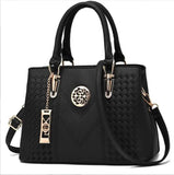 High Embroidery Women Leather Messenger Bag