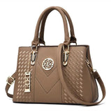 High Embroidery Women Leather Messenger Bag