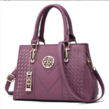High Embroidery Women Leather Messenger Bag