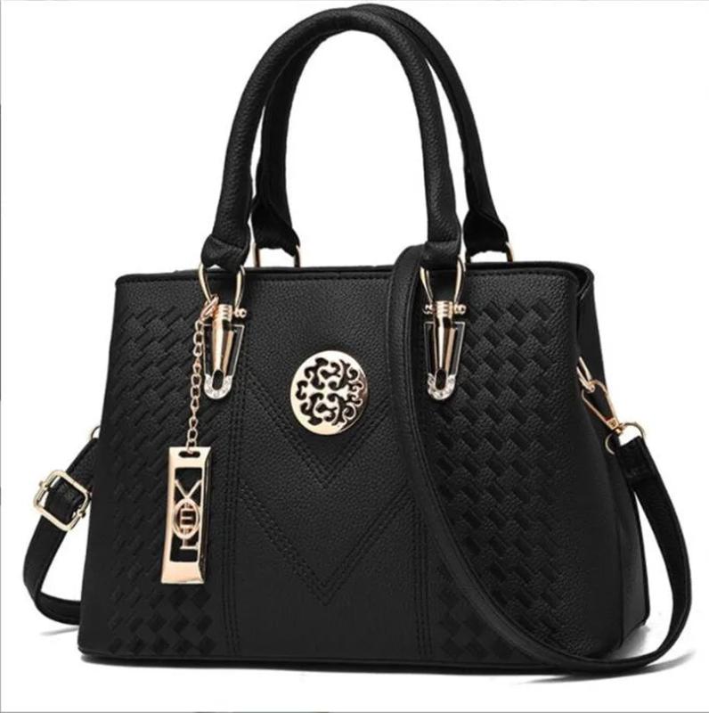 High Embroidery Women Leather Messenger Bag