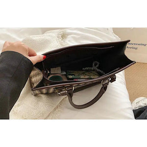 Houndstooth Casual Tote Bag Large Shoulder Female Handbag SG246