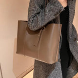 Women's Soft Leather Tote Bag Shoulder Bag Large Capacity Shopping Bag
