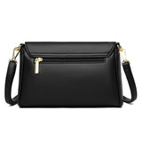 Leather Shoulder Bag Small Flap Messenger Bags Women Crossbody