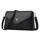 Leather Shoulder Bag Small Flap Messenger Bags Women Crossbody