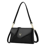 Leather Shoulder Bag Small Flap Messenger Bags Women Crossbody