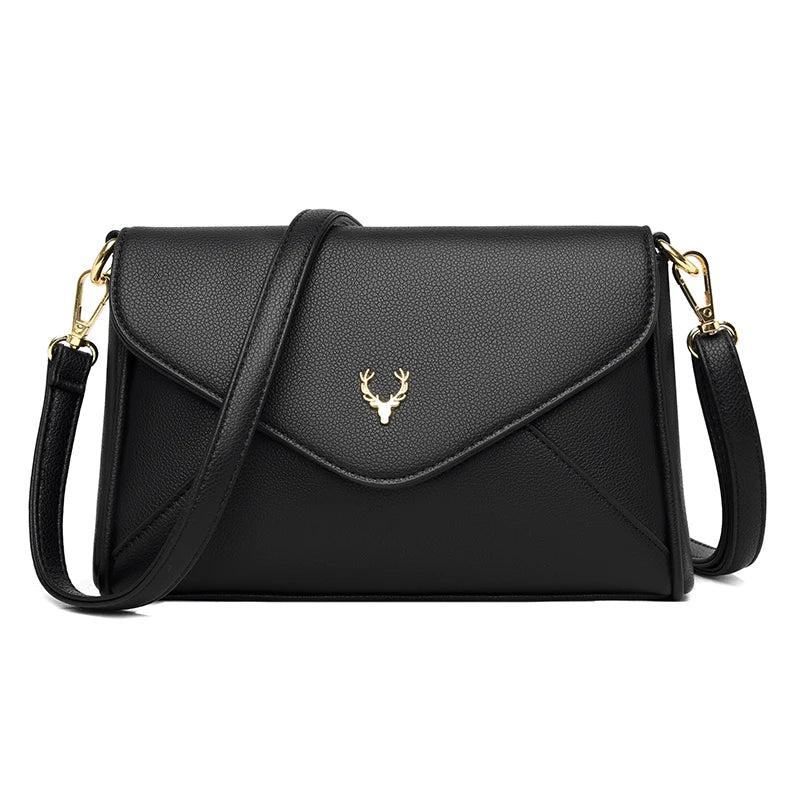 Leather Shoulder Bag Small Flap Messenger Bags Women Crossbody