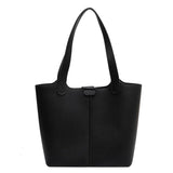 Vintage Leather Shoulder Bags for Women High Capacity Winter Bucket Handbags