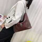 Punk Rivet Skull Shoulder Bag Gothic Purses Handbag