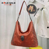 Punk Rivet Skull Shoulder Bag Gothic Purses Handbag