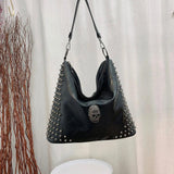 Punk Rivet Skull Shoulder Bag Gothic Purses Handbag