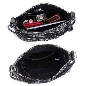 Metalic Crossbody Messenger Bag for Women