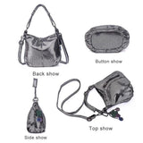 Metalic Crossbody Messenger Bag for Women