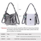 Metalic Crossbody Messenger Bag for Women