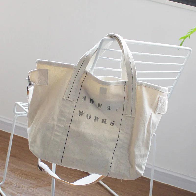 Canvas Shoulder Messenger Bag Retro Handbag Casual Letter Printing