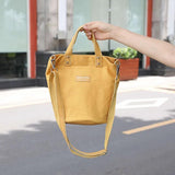 Canvas Bucket Bag Large Capacity Single Shoulder Messenger Bag