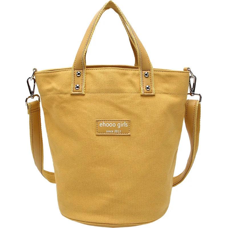 Canvas Bucket Bag Large Capacity Single Shoulder Messenger Bag