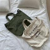 Canvas One-shoulder Messenger Bag Letter Printing Large-capacity