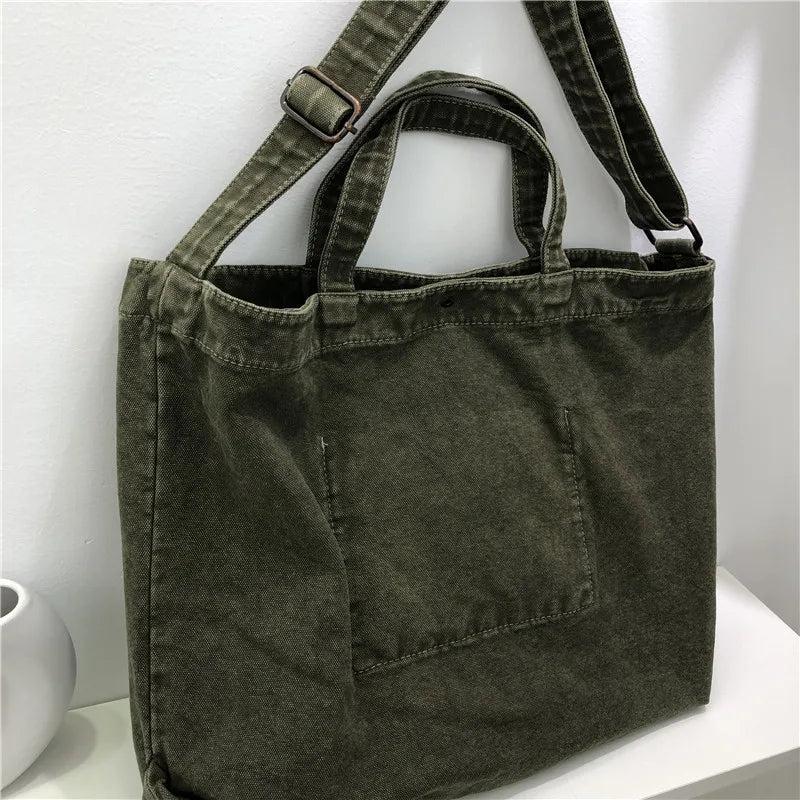 Canvas One-shoulder Messenger Bag Letter Printing Large-capacity