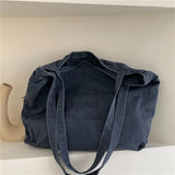 Japanese Canvas One-shoulder Messenger Bag Letter Print Large-capacity Tote