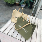 Canvas Large-capacity Handbag Shoulder and Underarm Tote Bag Women