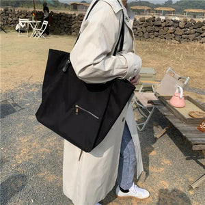 Nylon Shoulder Bag Large Capacity Shopping Tote Handbag