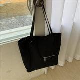 Nylon Shoulder Bag Large Capacity Shopping Tote Handbag