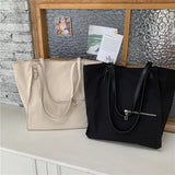 Nylon Shoulder Bag Large Capacity Shopping Tote Handbag