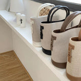 Large-Capacity Shoulder Bag with Stitching Detail