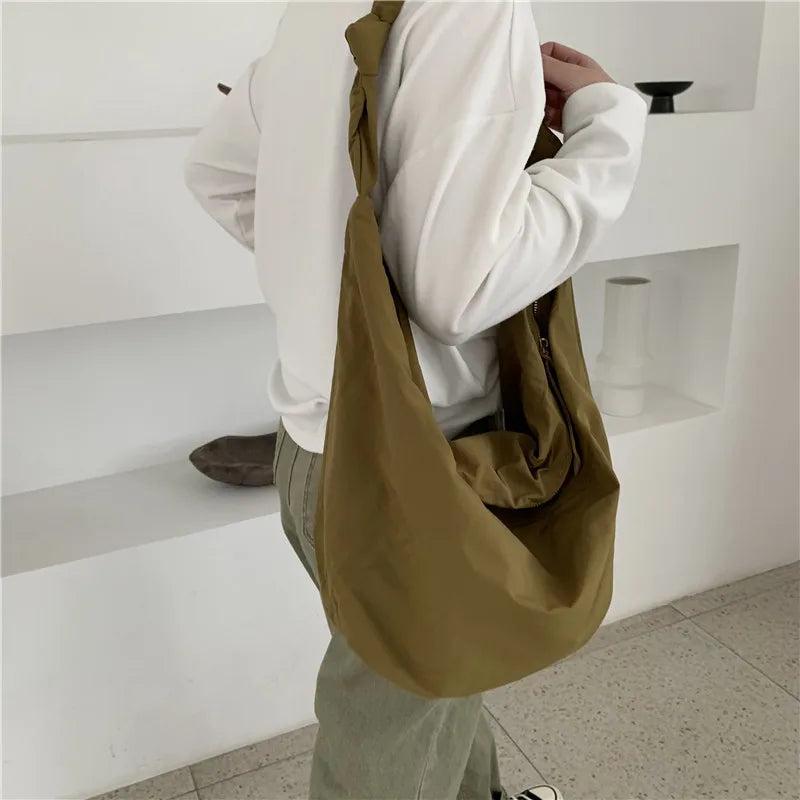 Nylon Crossbody Shoulder Bag Retro Shopping Handbag