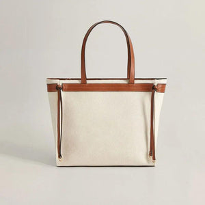 Large Canvas Tassel Handbag American Retro Design