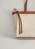 Large Canvas Tassel Handbag American Retro Design