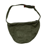 Canvas Shoulder Bag Distressed Zipper Messenger