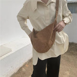Canvas Shoulder Bag Distressed Zipper Messenger