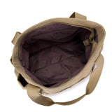 Canvas Shoulder Bag Handbag Large Capacity Mommy Bag Retro Tote Solid