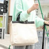 Canvas Handbag Large-capacity Tote Bag One-shoulder Messenger Bag