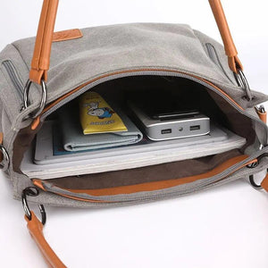 Canvas Student Art Shoulder Bag Large-capacity Lady Messenger Bag