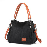 Canvas Student Art Shoulder Bag Large-capacity Lady Messenger Bag